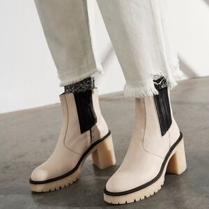 Free People James Chelsea Boot in Bone